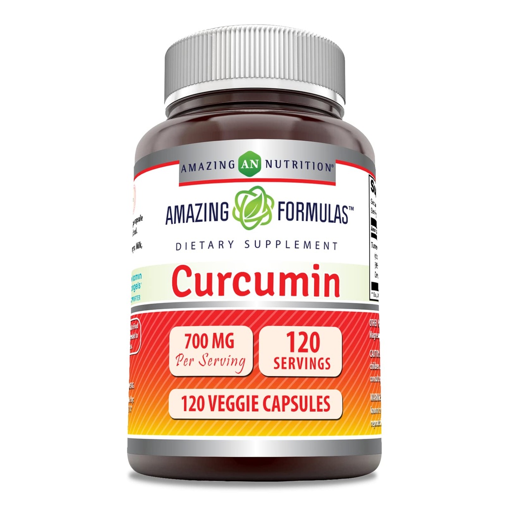 アメイジングフォーミュラクルクミンサプリメント | 700 Mg | 120 Veggie Capsules | ターメリックルートエキス | GMO | グルテンフリー | アメリカ製