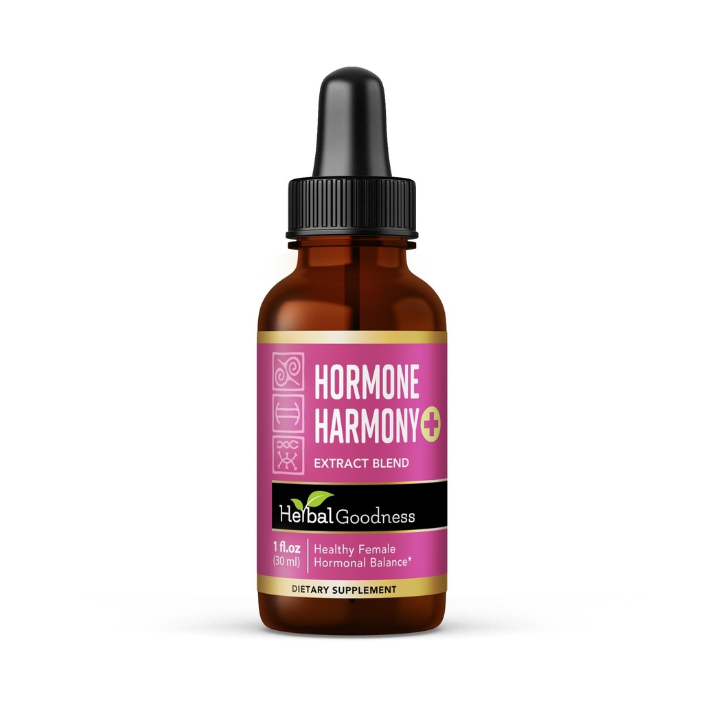 草のGoodnessのホルモンのハーモニー1oz –女性のための有機ホルモンのバランスの補足、Probiotics、Menopauseの救助、豊饒サポート、PMS及び乳化の援助と高められる