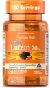 Puritan's Pride Premium LutigoldTM ルテインカロテノイド20mg、Zeaxanthin for Men and Women、Eye Healthサポートの栄養補助食品、8ヶ月の供給、120対スワロSoftgels