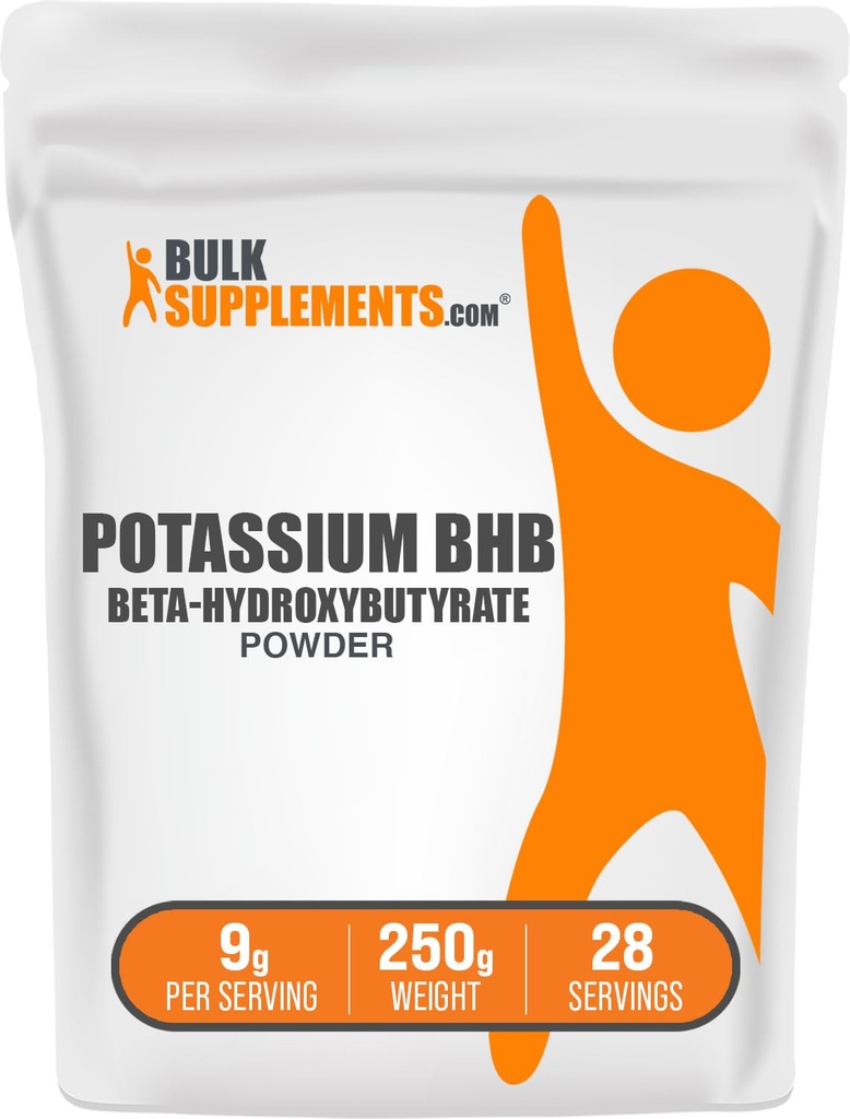 BulkSupplements.comカリウムBHBパウダー - Beta-HydroxyButyrateパウダー、BHBサプリメント - アンフレーバー&グルテンフリー、給餌あたり9g、250g(8.8オンス)(パッケージ1)