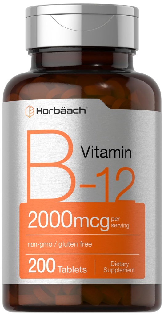 ホッハ B12 ビタミン 2000mcg | 200錠 | ベジタリアンサプリメント | GMO・グルテンフリー対応商品