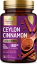 セイロンシナモンカプセル1800mg - 認定有機シナモン、米国でボトル入り、および純粋な余分な強さセイロンシナモンサプリメント、抗酸化薬、非GMO&グルテンフリー、砂糖無料 - 60カプセル