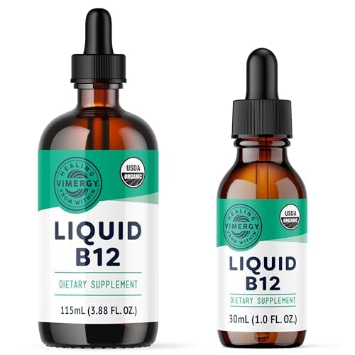 Vimergy USDA オーガニック B12 (115 mL) と (30 mL) バンドル