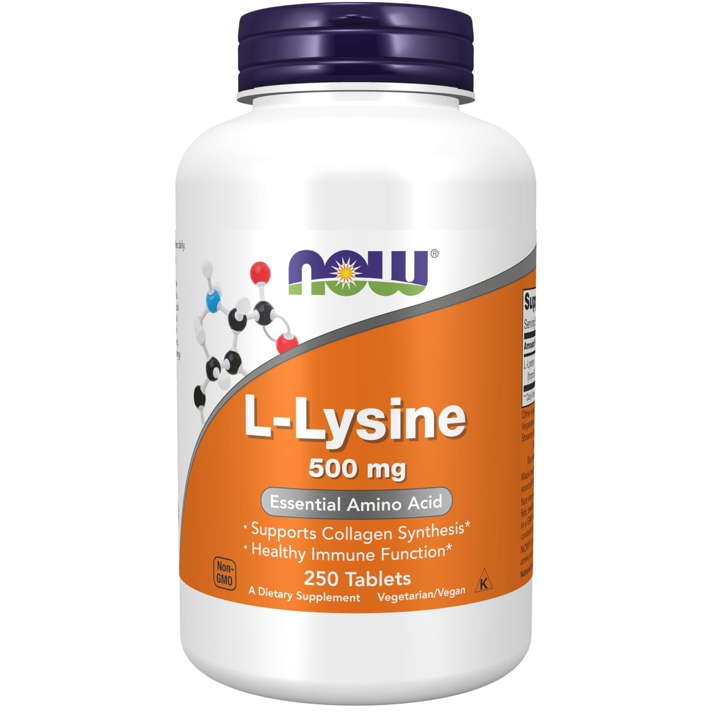 NOWの補足、L-Lysine (L-Lysineの塩酸塩) 500のmgのアミノ酸、250のタブレット