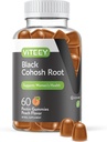 Viteeyブラックコホッシュルートグミー - ホットフラッシュと夜の汗のための月経間の救済 - ビーガン、グルテンフリー、非GMO - 60カウント