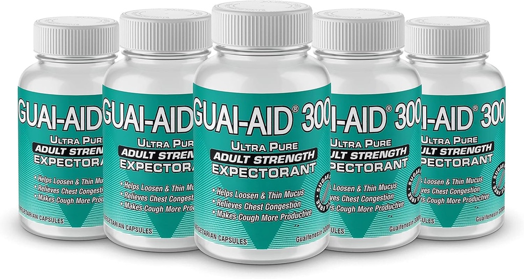 500 GUAI-AID® オーバーザカウンダ Guaifenesin 300mg Veg. カプセル