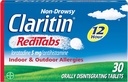 Claritin RediTabs 12時間アレルギー薬、非眠性の処方強度アレルギー救済、Loratadine Antihistamine錠、30カウント、2のパック