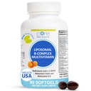 中心のMedの科学のLiposomalのメチル化されたMultivitamin Bコンプレックス、90 Softgels - 心の健康のための非GMO活動的な極度のBの複雑なビタミンの補足- VITのメチルBの複雑な免疫サポート補足
