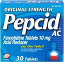 Pepcid AC 元の強さの胸当ての救助のタブレット、OTC の薬は酸の消化不良、10mg のファモチジンの酸の減力剤、速い行為、30 ct による心焼け及び酸の還流を防ぎます