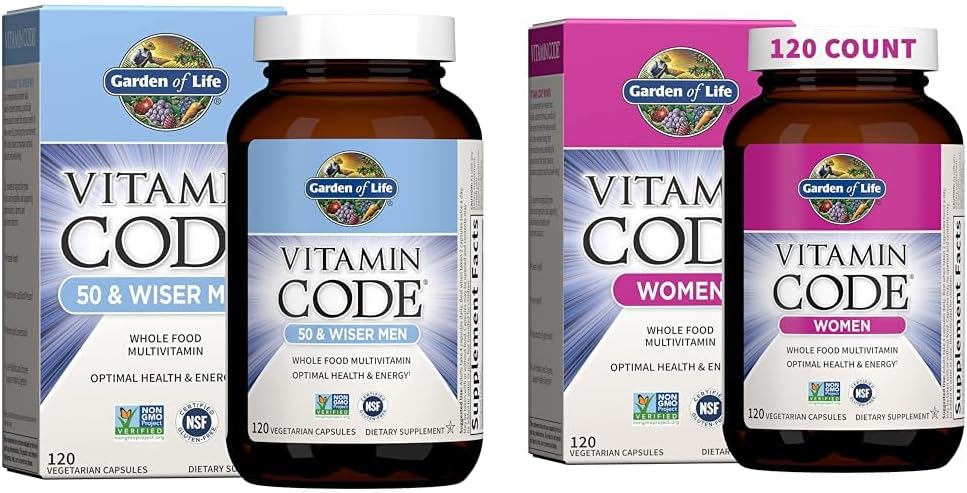 生命の庭の人の及び女性のMultivitamins、ビタミン コード50及びワイザーの人120のカプセルおよびビタミン コードの女性の多120のカプセル
