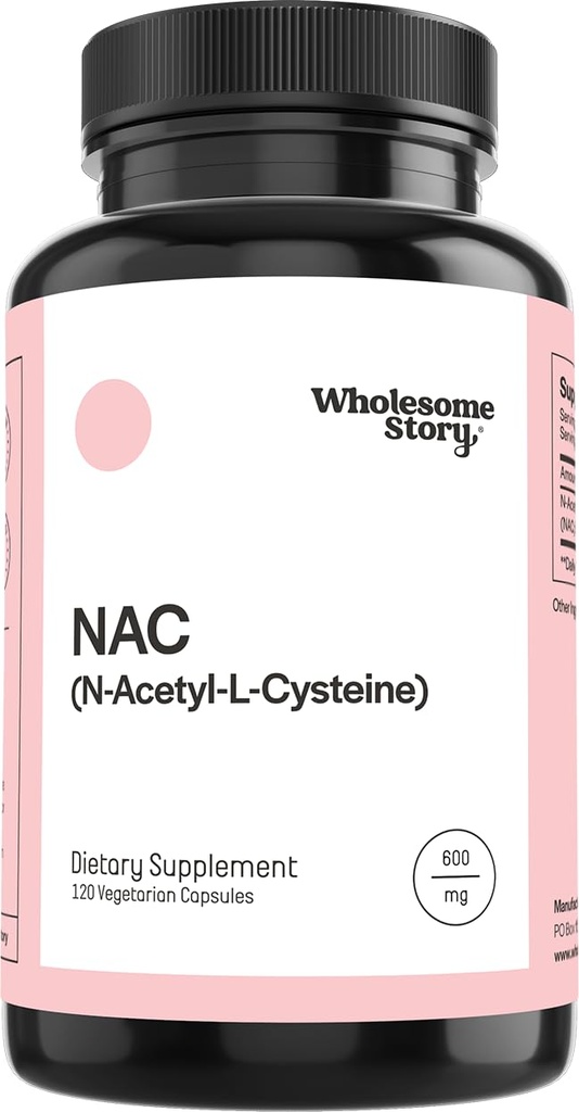 全体ストーリー NAC サプリメント N アセチル Cysteine 600 mg | 肝・肺・肥育サポート | 120 カプセル | 120 サービング サプライ
