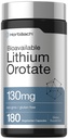 ホルバハチリチウムオロット130mg | 180カプセル | 非GMO、グルテンフリー | 5mg 生体用元素リチウム