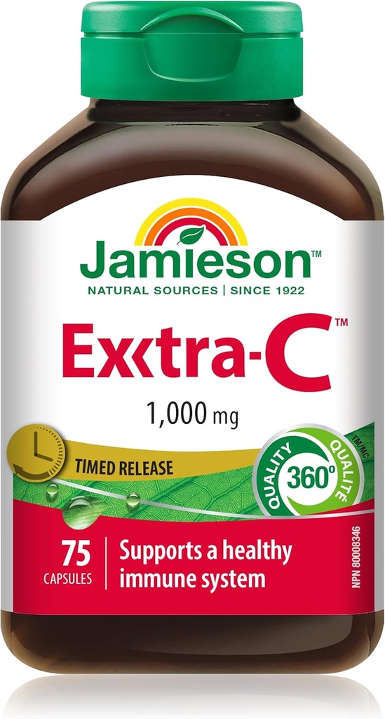 Jamieson Extra-C 1000mg 75ビタミンCカプセル