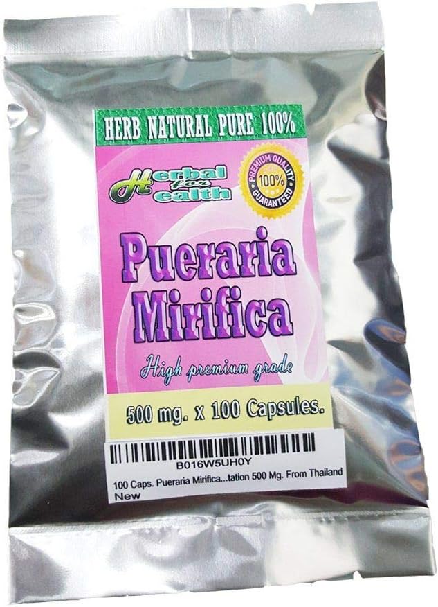 100の帽子。Pueraria Mirificaの粉の根のタイからの純粋な100%のbreastの拡張500のMg。