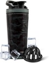 アイスシェーカー絶縁ステンレスシェーカーボトル | 26oz, ブラックカモ | 30時間冷え | ツイストオンアジテーター付き断熱カップ | たんぱくしゃく・水・スムージー・カクテル
