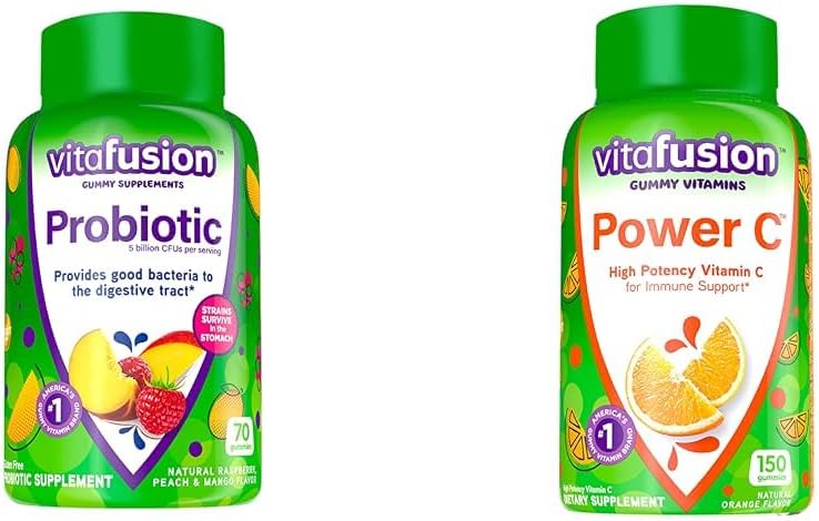 VitafusionのプロバイオティクスおよびビタミンCのギーミーの補足、70の計算および150の計算
