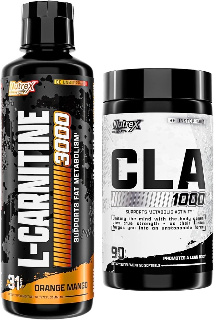 Nutrexの研究の液体のカルニチン3000 - CLA 90の柔らかいゲル- Safflowerオイルからの1000mg Conjugatedリン酸の活動的なブレンド