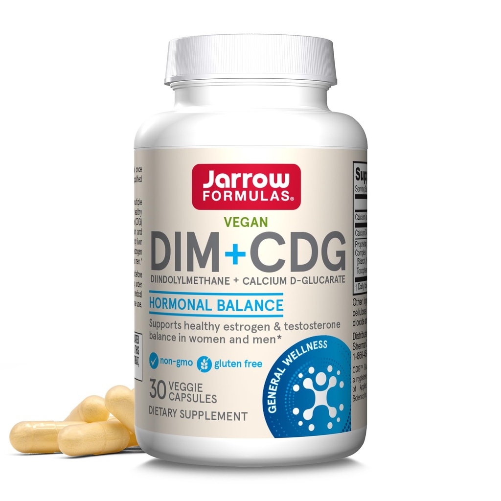 Jarrowフォーミュラ - DIM + CDG Veggieカプセル - 30カウント - DIM&CDGサプリメント - ホルモンバランス - 非GMO -グルテンフリー