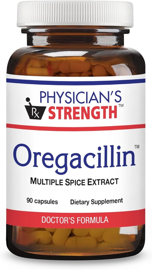 フィジシャンの強さのOregacillin - 90のカプセル-複数のスパイスのエキス-呼吸の健康サポート- 90のサービング