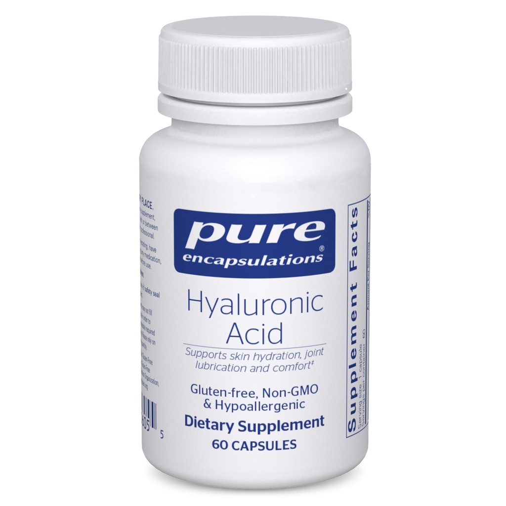 純粋なカプセル封入Hyaluronic酸 - 皮膚の水分補給、関節潤滑と関節の健康* - 効果的な吸収 - グルテンフリーグルテンフリー - ビーガン&非GMO - 60カプセル