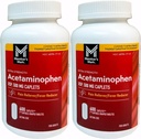 会員の印500mgの余分強さのアセトアミノフェンのメガ サイズ2Pack (それぞれ600の計算) 7hm2Dcs