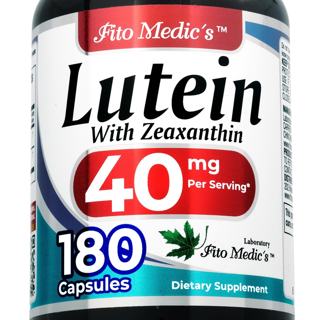 FITO MEDIC'S Lab | ルテイン |180 カプセル |40 mg|ルテイン 40mg | ルテインとゼアキサンチンサプリメント | 濃縮エキス | ルテイン 40mg | ルテインとゼアキサンチン | ゼアキサンチン | 超高吸収.