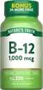 自然の真理ビタミンB12錠 | 1000 mcg | 220カウント | 完全菜食主義者、非GMO&グルテンフリーサプリメント