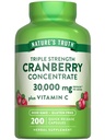 自然の真理クランベリー濃縮ピル | プラスビタミンC | 30,000mg | 200 クイックリリースカプセル | 非GMO&グルテンフリーサプリメント
