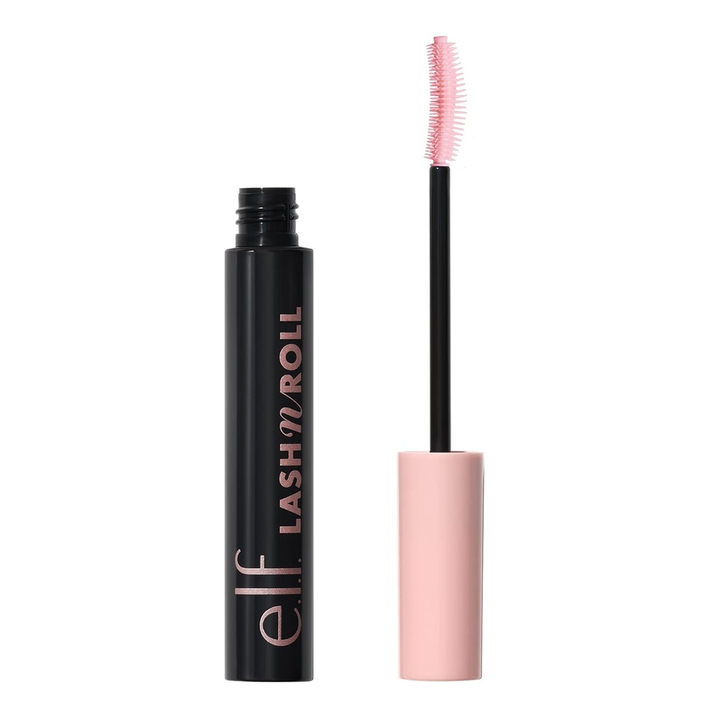 e.l.f. Lash 'N Roll Mascara, Curling Mascara 強制的に持ち上げられた発疹, リフト & 遅延を分離. ロングラスティングフォーミュラ, ビーガン & クルーエルティーフリー, ピッチブラック