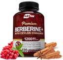 NutriFlair Premium Berberine HCL 1200mg、120カプセル - プラス純粋な真のCeylon Cinnamon、Berberine HCI Rootは丸薬を補います - 免疫システム - 最適8% HCl