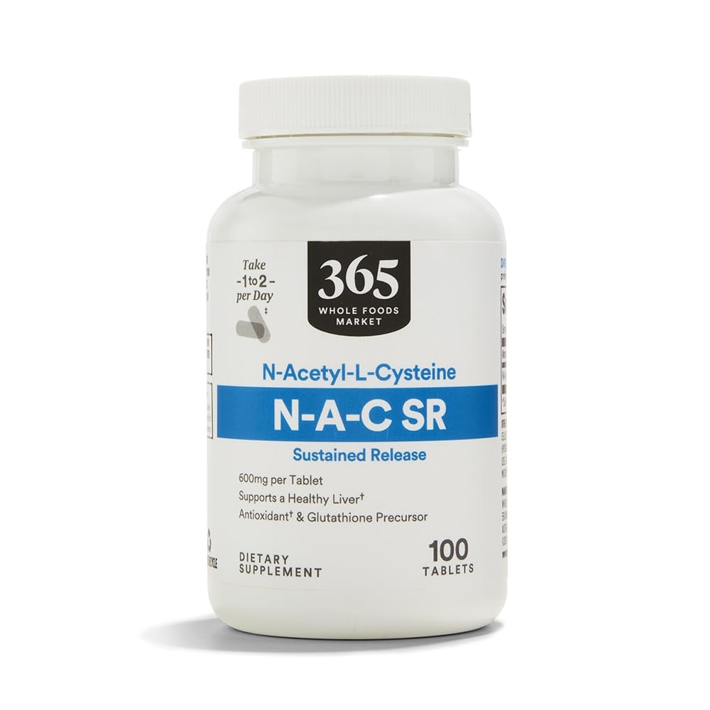 全食品市場、NACの持続的な解放600mg、100の計算による365
