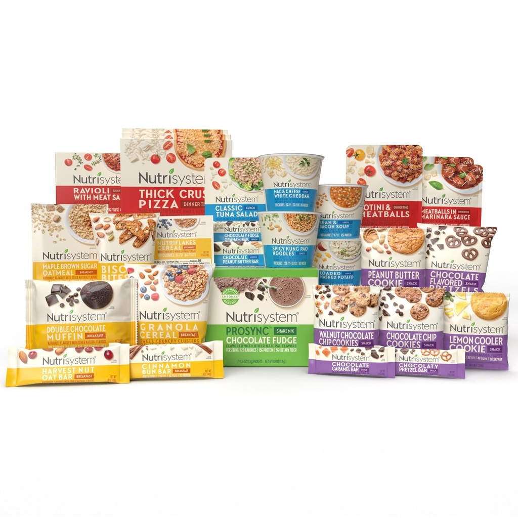 Nutrisystem® ファーストファイブ 7 日ダイエットキット, 28 おいしい食事 & チョコレートプロシンクシェイクスプラススナック