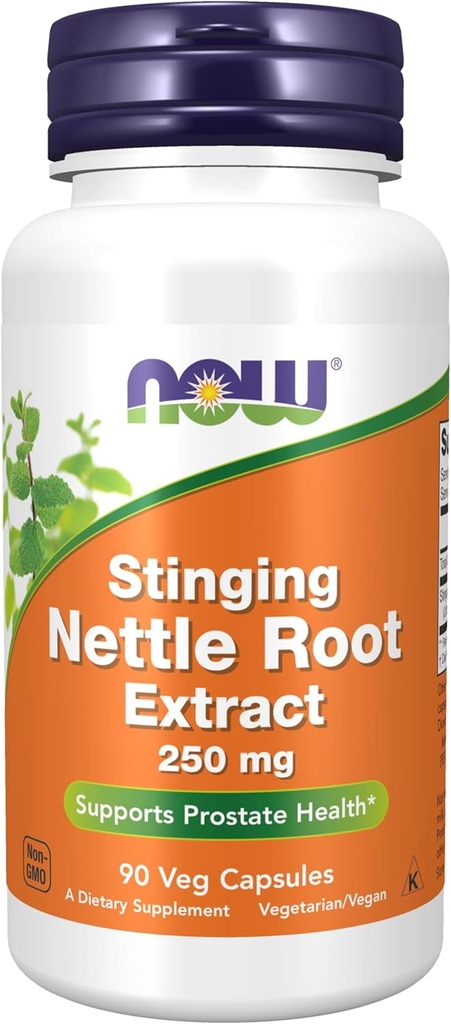 NOW Foodsは、Nettle Root抽出物(Urtica dioica)250mg、Prostate Health*、90 Vegのカプセルをサポート
