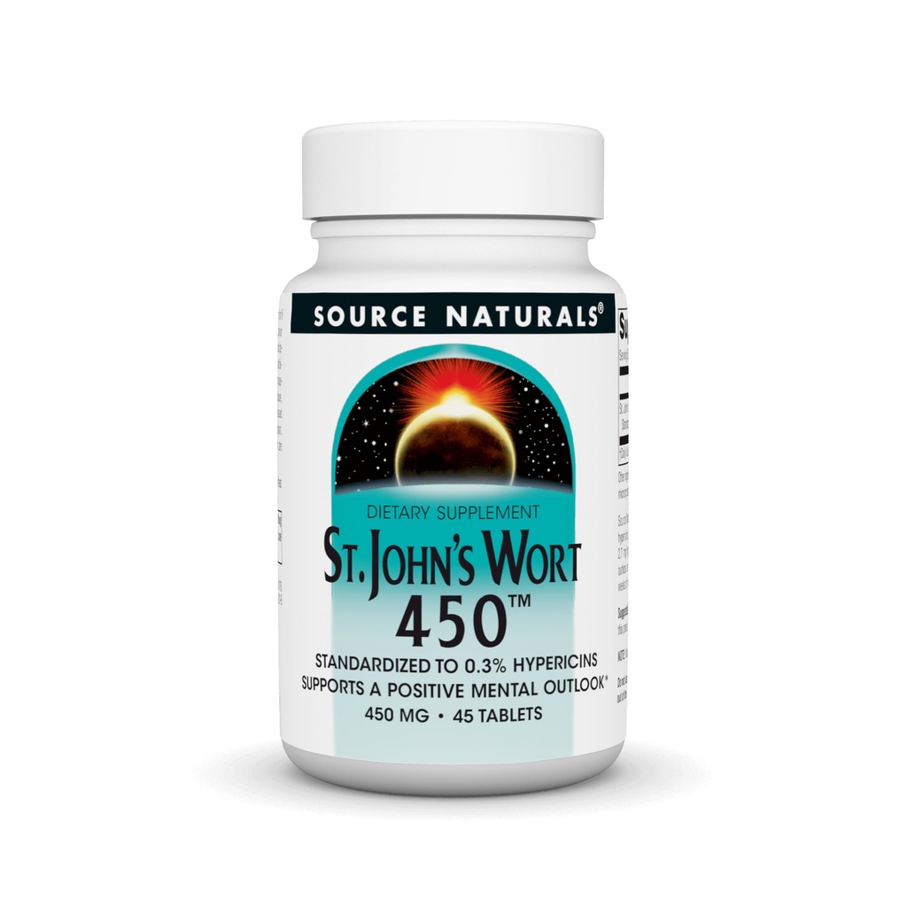 Source Naturals St. John's Wort 450 mgは、ポジティブメンタルOutlookをサポート - 45錠