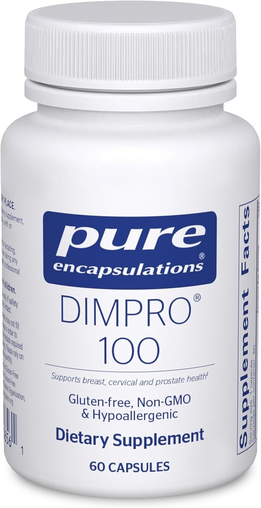 純粋なカプセル化 DIMPRO 100 - Diindolylmethaneの補足- Breastのための、頚部及び前立腺の健康-グルテンフリー及びビーガン- 60のカプセル