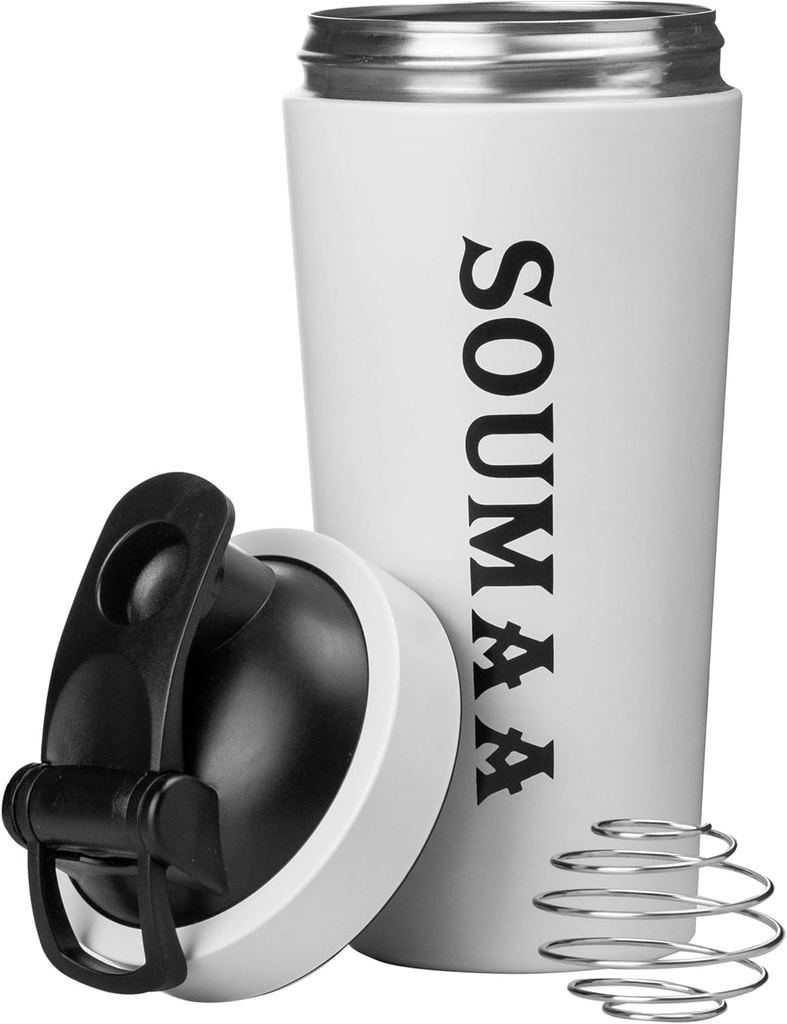 絶縁されたステンレス鋼の蛋白質のシェーカーのびんワイヤー混合の球-24ozは蛋白質の粉、Smoothieの混合、補足の混合およびプレワークアウトのためのシェーカーのびんを絶縁しました