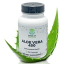 Aloe Vera 450カプセル オーガニック | 非GMOアロエベラピル | USDA Organic Aloe Veraのサプリメントで製造 | ダイジェスト&ジョイントサポートサプリメント