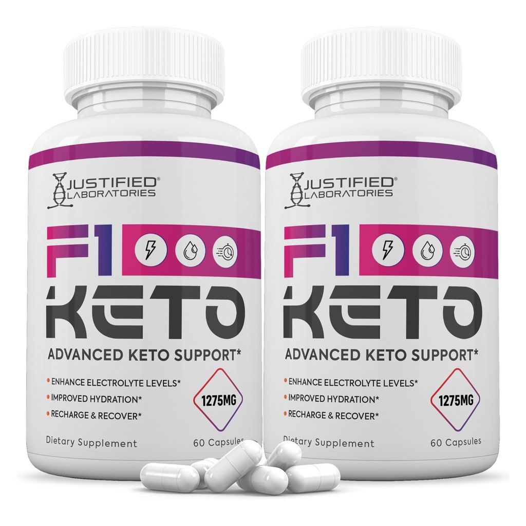 正当化された実験室(2パックF1 Ketoの丸薬1275MGの新しい及び改良された方式はAppleのサイダーの酢の余分バージンのオリーブ オイルの粉の緑茶の葉120のカプセルを含んでいます