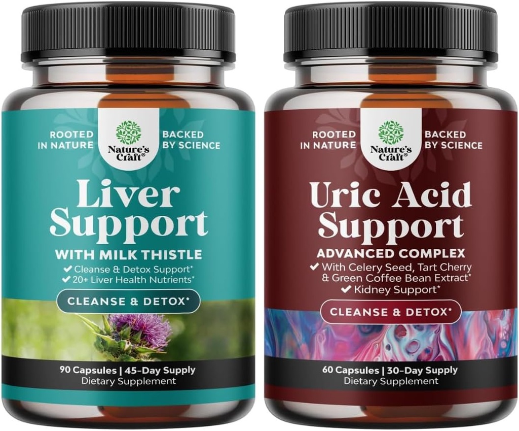 肝臓のクレンジングデトックス&修復の束 - タンポポ&アーティチョーク抽出物とグリーンコーヒー豆抽出物Uric酸クレンジング&デトックス - ターメリックタルトチェリー&セルリーシード