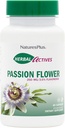 Natures Plus Herbal Actives Passion Flower - 250 mg、60ビーガンカプセル - ベジタリアン、グルテンフリー - 60のサービングを促進