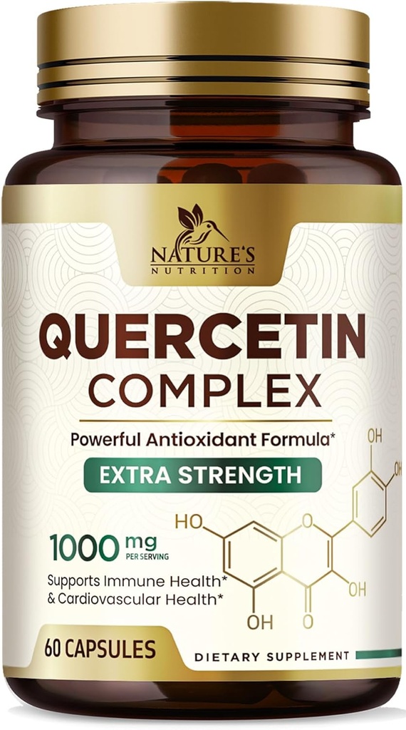 Quercetinの補足1000mg - 免疫、細胞、呼吸器及び季節変化のための自然な、植物ベースのサポート - Sophora Japonicaからの余分強さのケルセチンのDihydrate - 60 Veggieのカプセル