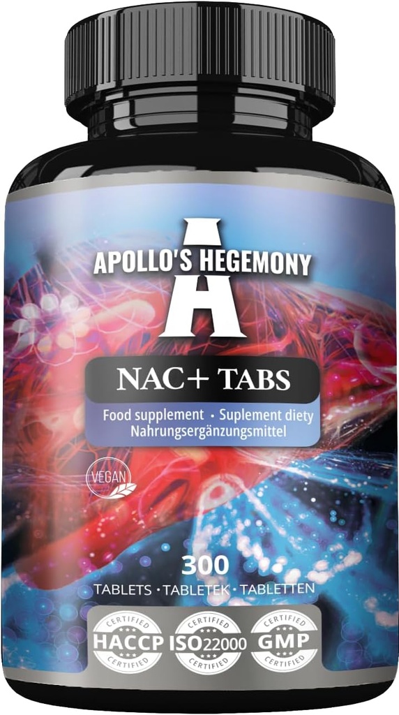 APOLLO'S HEGEMONY NAC + 150 mg - N-Acetyl L-Cysteine およびアーティチョーク エキス、300 ビーガン タブレット、1200 のサービング、アミノ酸の食事療法の補足、サポート Detox および肝臓の健康