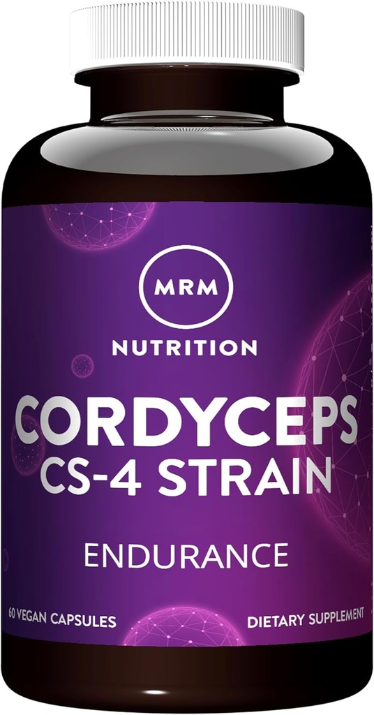 MRM Nutrition Cordyceps | CS-4 Strain | Endurance | Adaptogens | Mushrooms | Energy + Endurance | Vegan | 60 Servings