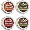 Beard Balm Variety Pack - 4 Natural Samples (1 oz each) with Argan Oil, Shea Butter, Coconut Oil & Jojoba Oil - Rich in Vitamins & Minerals