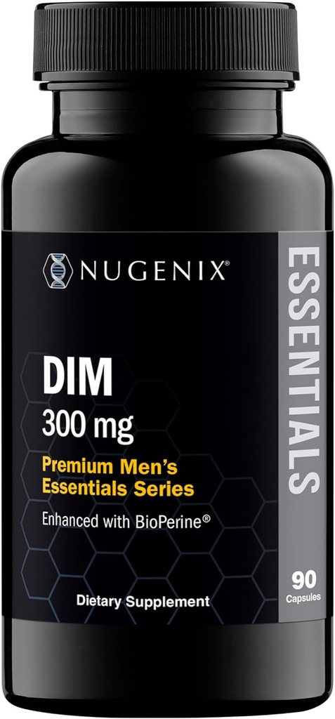 Nugenix エッセンシャル DIM サプリメント 305 mg Diindolylmethane & BioPerine ホルモンバランス, 90 カプセル