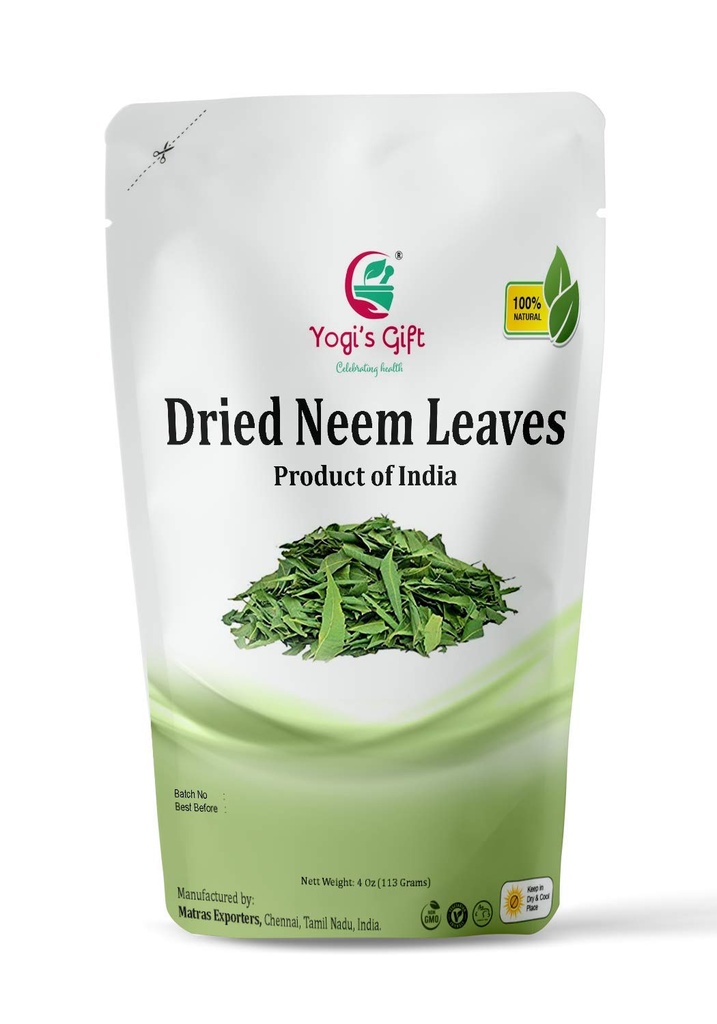 ヨギのギフト | 有機乾燥ネム葉 4 oz | 100% 天然デトックスティー(約 1800 全葉) | インド製品 | Azadirachta Indica 葉 | マルゴサの葉 | GMOの無農薬 | ニムツリー