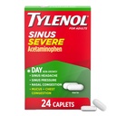 TylenolのSinus Severeの昼間の風邪及びFluの救助の薬の小冊子、非眠気の痛みのReliever、熱心な減力剤及びDecongestant、Acetaminophen、Guaifenesin及びPhenylephrine HCl、24のct