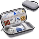 旅行のための携帯用噴霧器箱、子供及び大人の手持ち型の喘息機械、医学の供給のオルガナイザー、コードのための電子オルガナイザーの箱、充電器(灰色)