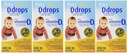Ddropsの赤ん坊400 Iu 90は0.08液体のOunce (4のパック)を落とします