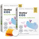 OraTicxは、アンチキャビティ+健康な歯とグム、経口健康のための8億CFUプロバイオティクス、ヨーグルト味2パックのための歯科プロバイオティクスを子供